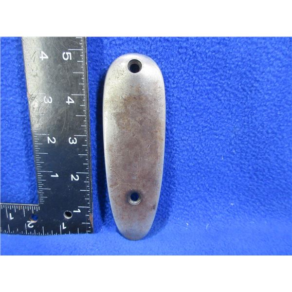 Metal Butt Plate Marked J Ser. # 2870 - 3 3/8" C/C, 5" Length