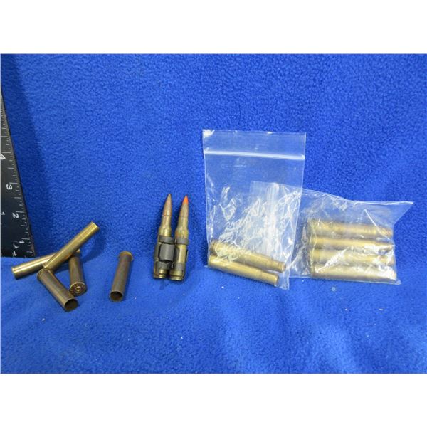 Lot of 2 Cartridges & 11 Brass (Pick Up or Ship by UPS Only)
