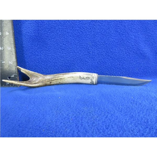 McBryde Fixed Blade Knife w/ Stag Handle - 3 5/8" Blade
