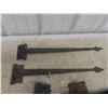 Image 2 : Set 12" Hinges Old Door Latches 