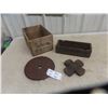 Image 1 : Boat Nail Crate   Golden Loaf, Wood Butter Churn with Lid - Plunge End