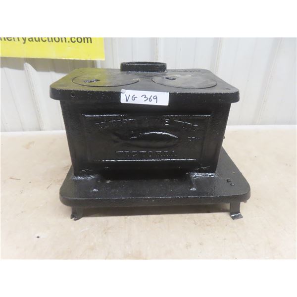 Small Wood Stove/ Heater Embossed Fish "Albion" 11"x15"x 9" 