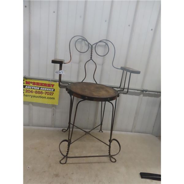 Rustic Wrought Iron Chair 