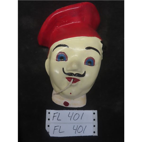 Chalkware Pasta Man String Holder