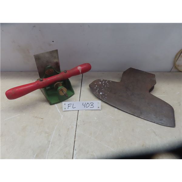 Number 12 Plainer and Broad Axe Head