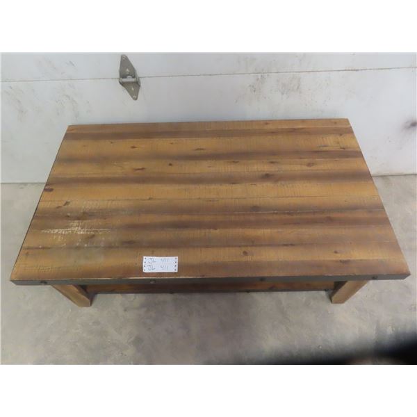 Very Heavy Solid Wooden Bench with Shelf 48 1/2x28x17