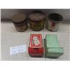 2 Vintage Match Dispensers and 3 Tabacco Tins