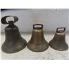 Image 3 : 6 Vintage Brass Bells