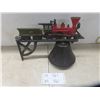 Image 1 : Cast Wall Mounted Dinner Bell with Painted Train
