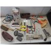 Image 1 : Lot of Finishing Equipment, Sandpaper, Clamps,Trowel,Jigsaw and More