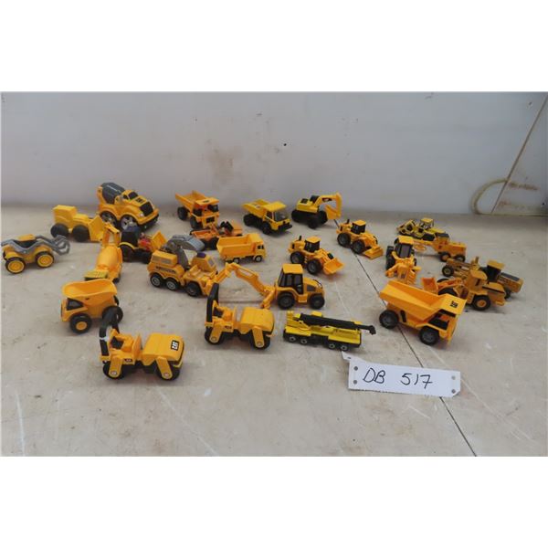 24 Caterpillar Die Cast, Metal and Plastic Excavators, Cement Truck, Crane