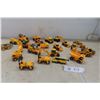 Image 1 : 24 Caterpillar Die Cast, Metal and Plastic Excavators, Cement Truck, Crane