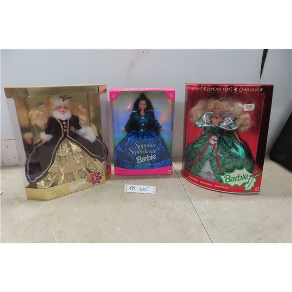 3 Collector Barbies