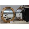 2 Vintage Mirrors 21x25 and 29x22