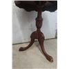 Image 2 : Antique Pedestal Carved Side Table 28x24