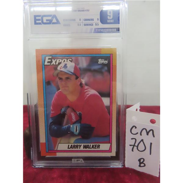 Graded Lenny Walker Rookie Montreal Expos Baseball Card