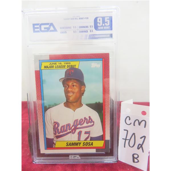 Graded Sammy Sosa Rookie Baseball Card