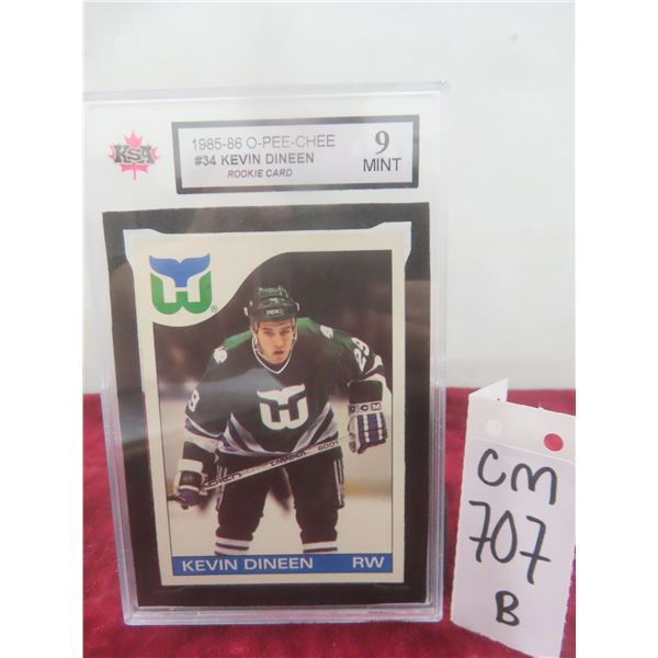 Graded Kevin Dineen Rookie Hartford Whalers Card