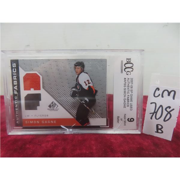 Graded Simon Gagne Dual Jersey Philadelphia Flyers Card