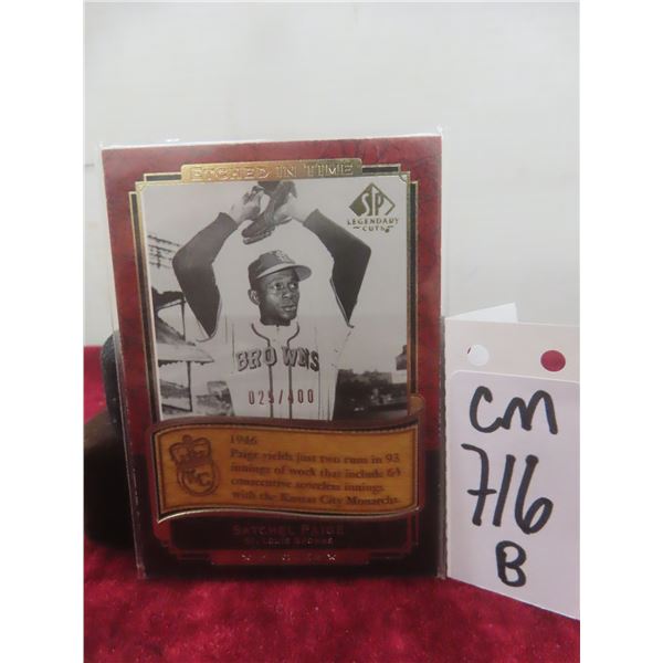 Satchel Paige Numbered Baseball Card