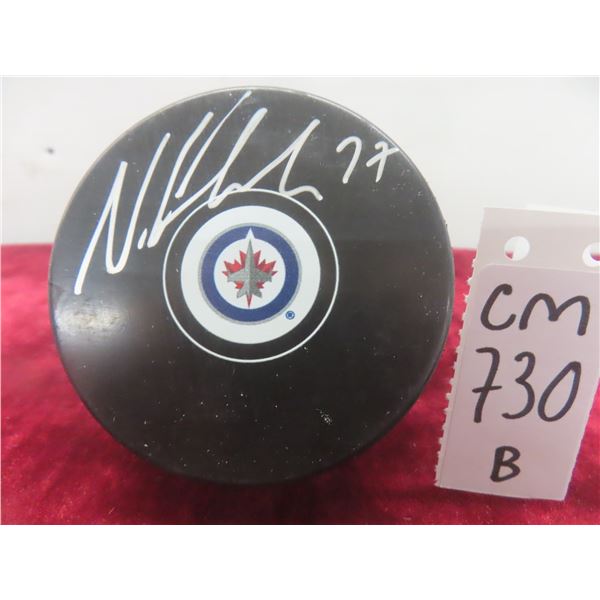 Signed Nikolaj Ehlers Winnipeg Jets Puck 