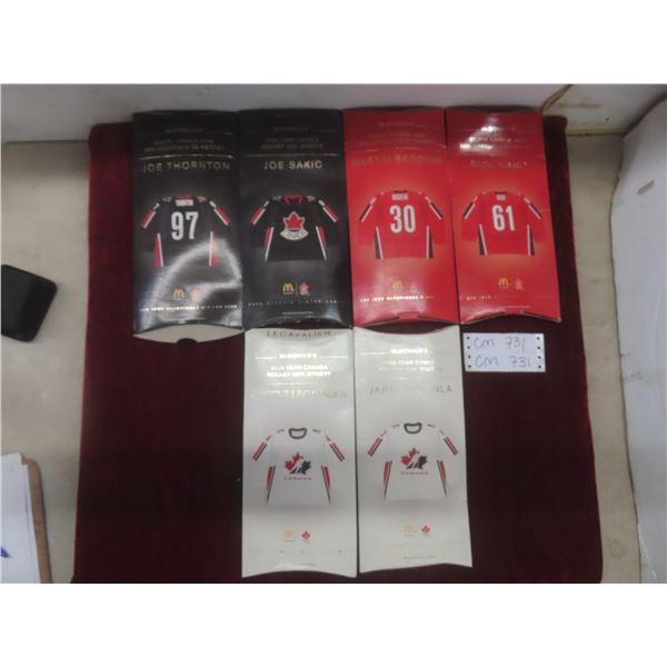 Set of 6 Team Canada McDonalds Mini Jerseys