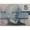 Image 2 : 1 1986 Canada $5 Bill AU Condition 