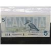 Image 3 : 1 1986 Canada $5 Bill AU Condition 