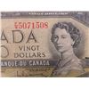 Image 2 : 1 1954 Canada $20 Bill Very Good