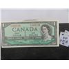 Image 1 : 1 1954 Uncirculated Canada $1 Bill 