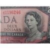 Image 2 : 1 1954 Canada $2 Bill