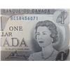 Image 4 : 2 1973 Uncirculated Canada $1 Bills with Consecutive Serial Numbers