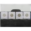 Image 6 : 4 Canadian Nickels 1939,40,41,42