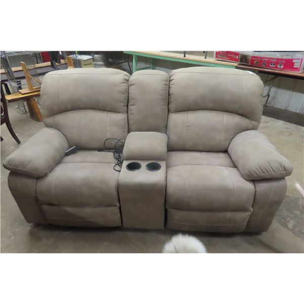 Micro Suede Power Reclining Couch 76"
