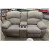 Image 1 : Micro Suede Power Reclining Couch 76"