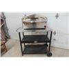 Image 1 : Camp Chef Pizza Oven Model PZ Oven Works - Needs Hose + Expert Grill 2 Tier Rolling Cart