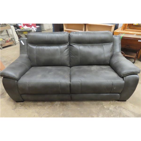 Leather / Leather Style Couch 78" Wide 