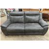 Image 1 : Leather / Leather Style Couch 78" Wide 