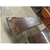 Image 8 : Live Edge Table 30"x60"x30"+ 2 Benches - Metal Framed 
