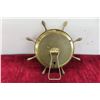 Image 2 : Vintage Brass ''Ship's Wheel'' Barometer 8'' Across