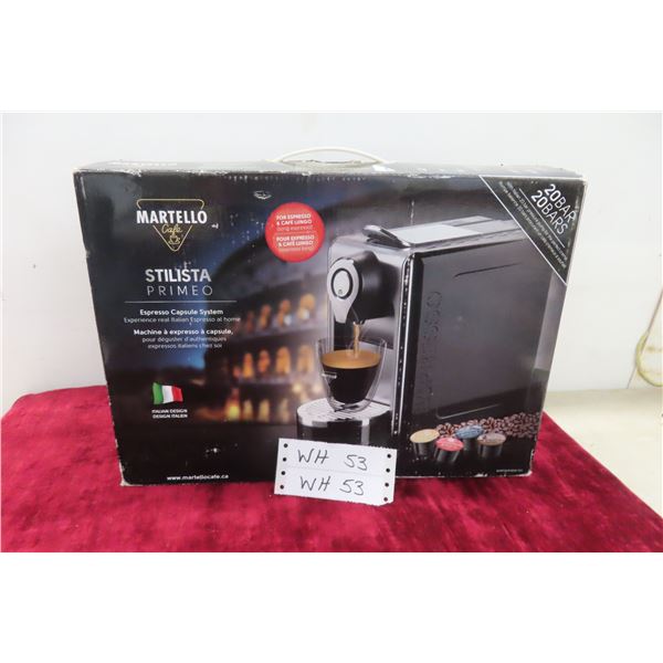 New Martello Expresso Machine