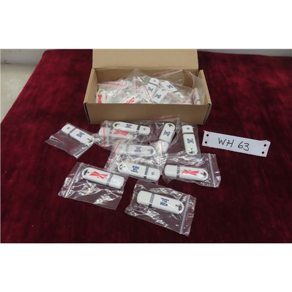 Lot of 31 Budweiser Branded USB Drives