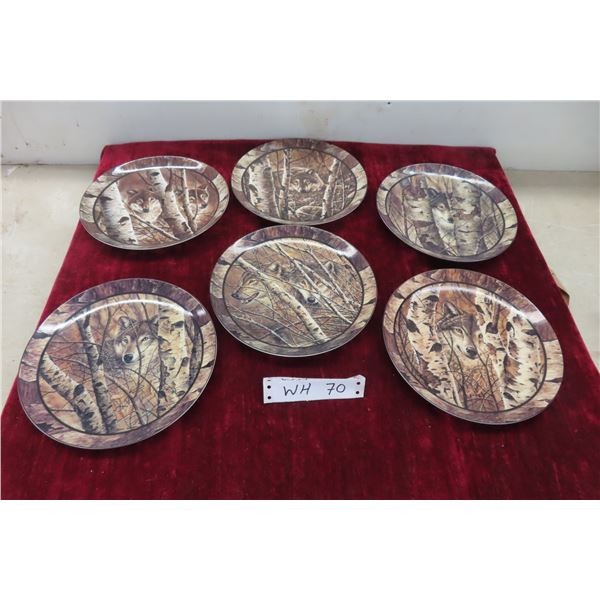 Complete 6 Plate Issue of ''Wolf Northwoods Spirit Collection