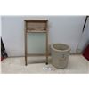 Image 1 : 2 Gallon Red Wing Crock and Vintage Washboard