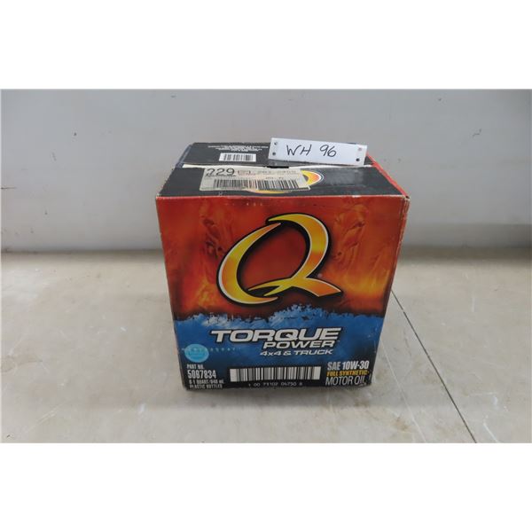 Case of 6 Containers of Q Torque Power SAE 10W-30 Synthetic Oil