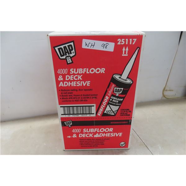 Case of 12 28 OZ Tubes of 4000 Subfloor and Deck Adhesive