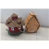 Image 2 : 2 New Birdhouses Never Hung Outside Barn 9'' High and Gone Fishing 8 3/4'' High