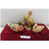 Image 1 : 3 Ducks, Wood, Bull Rush, Cornhusk, Tallest 11''