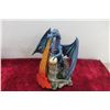 Image 6 : 2 Dragon Figurines with Orb 8'' High and with Gems and Orb 11'' High 