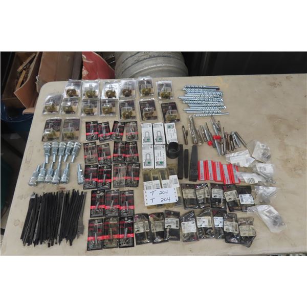 New Drill Bits, Padlocks, Router Bits, Spade Bits